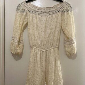 Hollister White Lace Romper